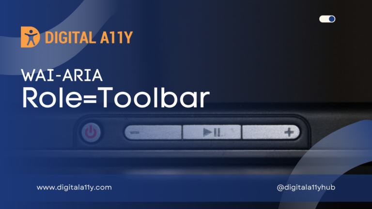 WAI-ARIA: Role=Toolbar