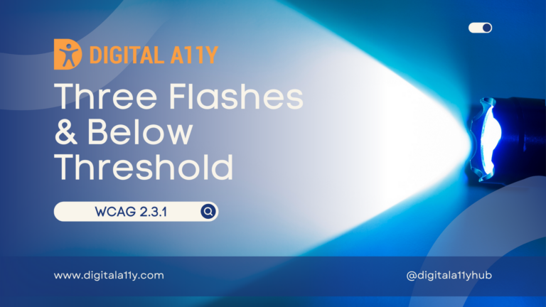 2.3.1 Three Flashes & Below Threshold